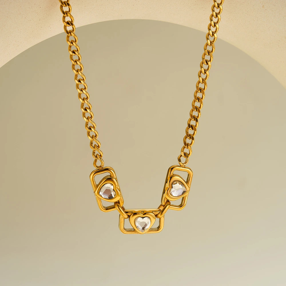 Trio Heart Necklace