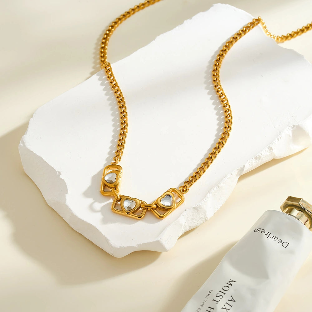 Trio Heart Necklace