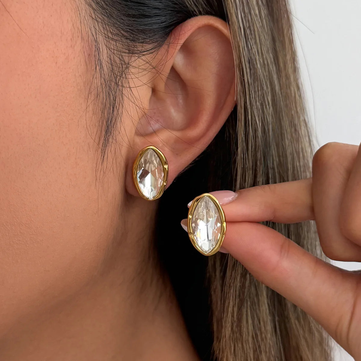 Marquise Crystal Studs