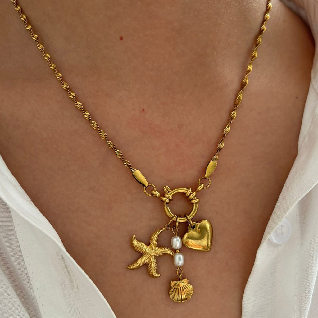 Starfish Heart Necklace