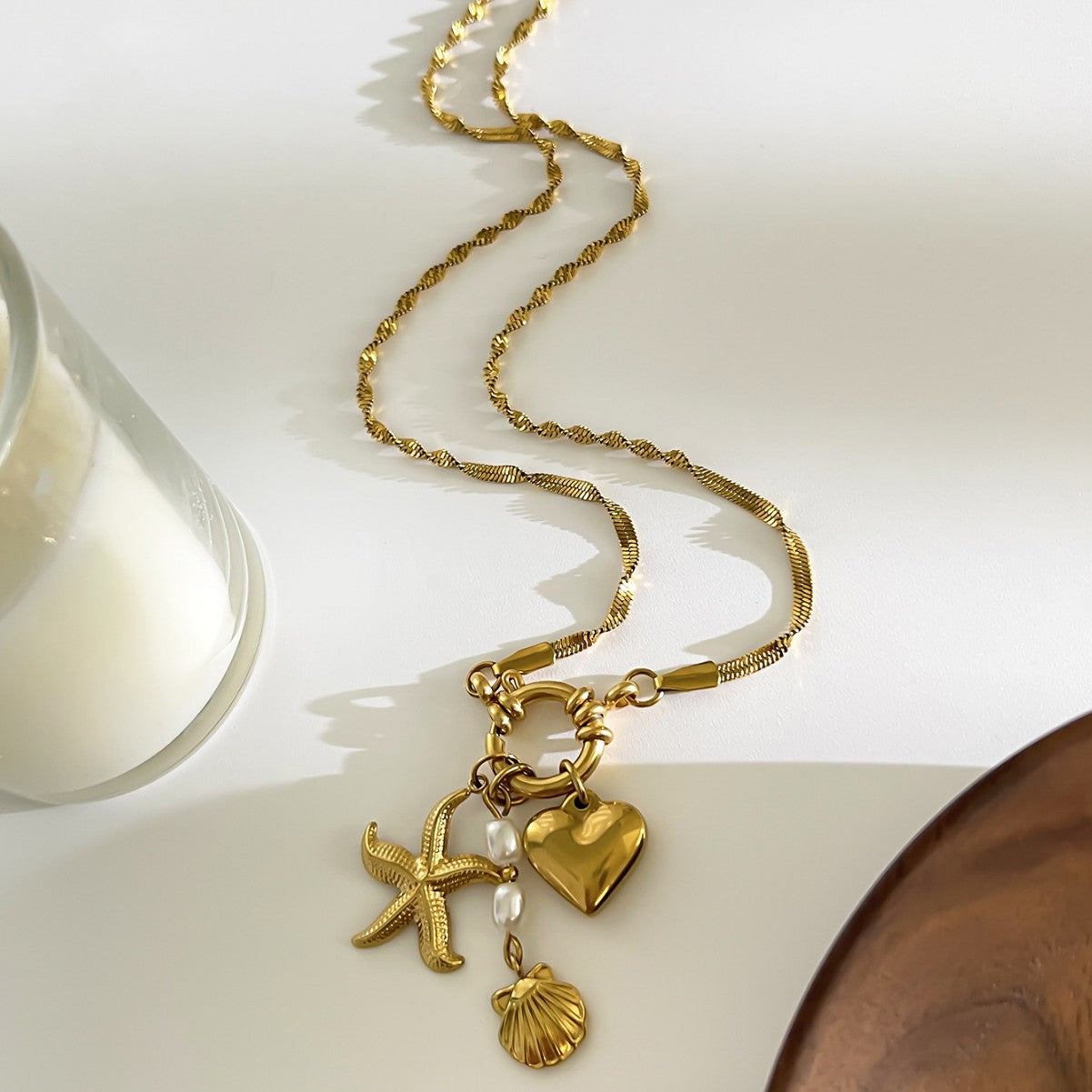 Starfish Heart Necklace