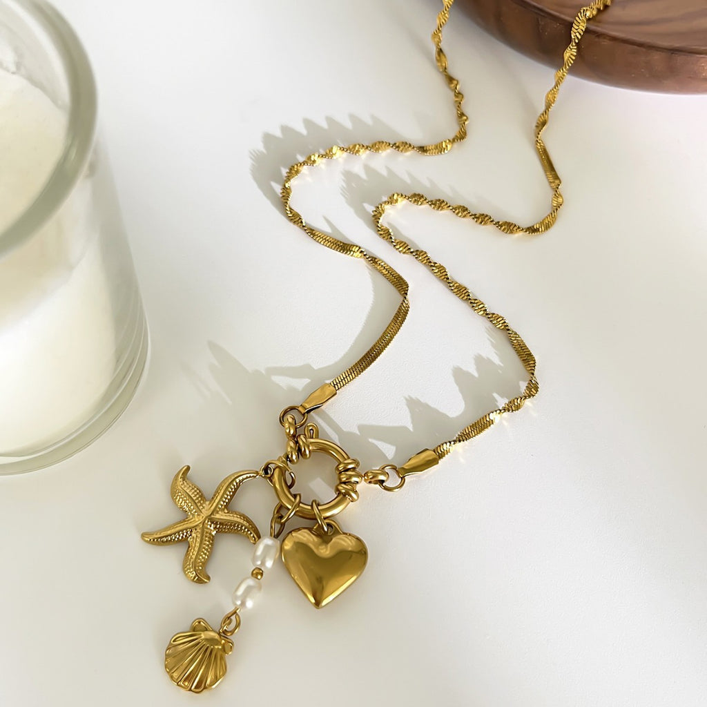 Starfish Heart Necklace