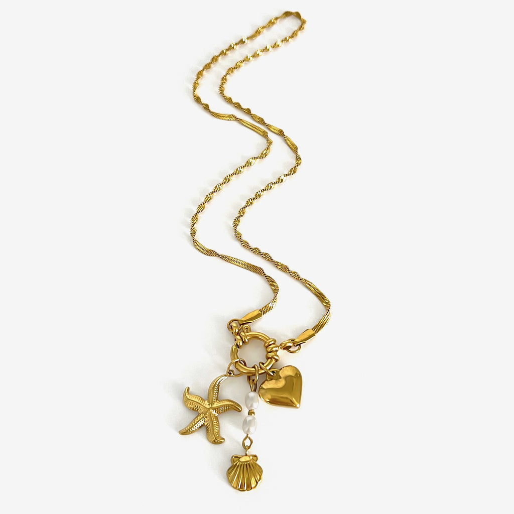 Starfish Heart Necklace