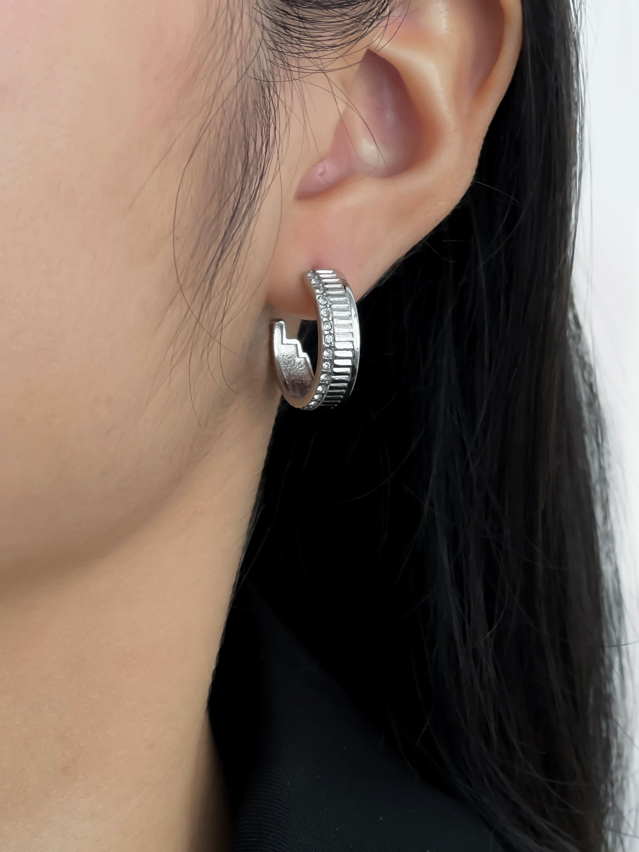 C-Shape Crystal Studs