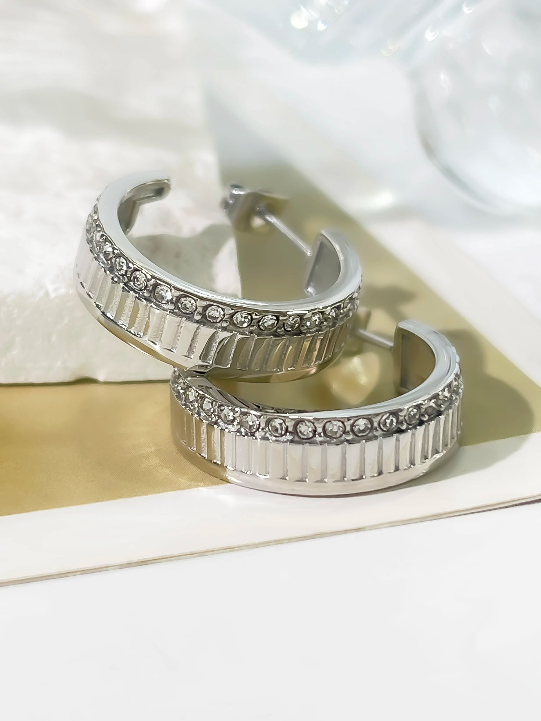 C-Shape Crystal Studs