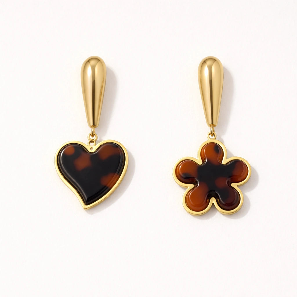 Brown Bloom Earrings set