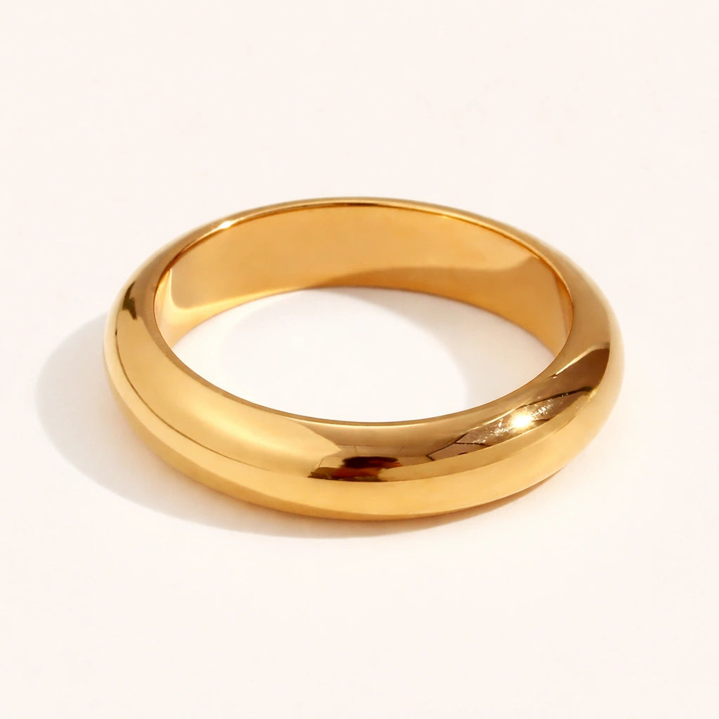 Domed Gold Band