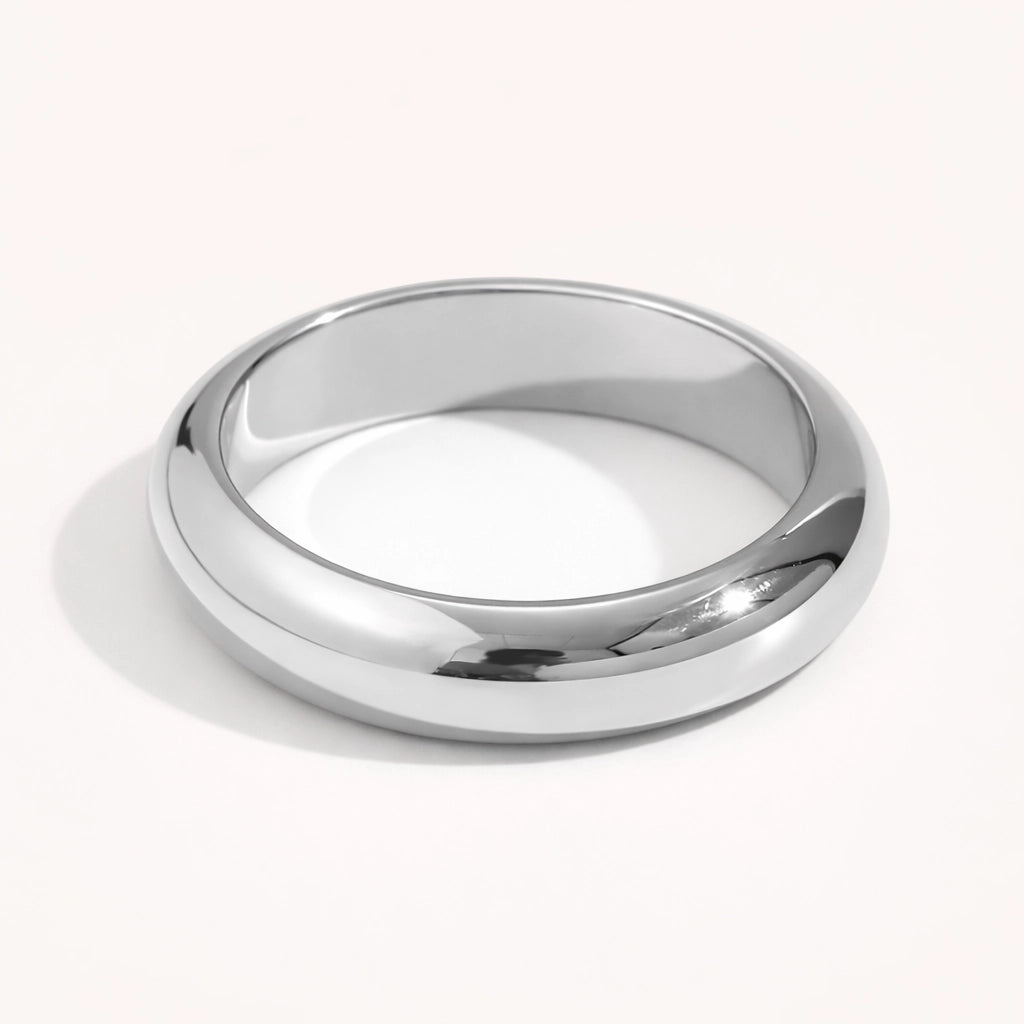 Domed Silver Band