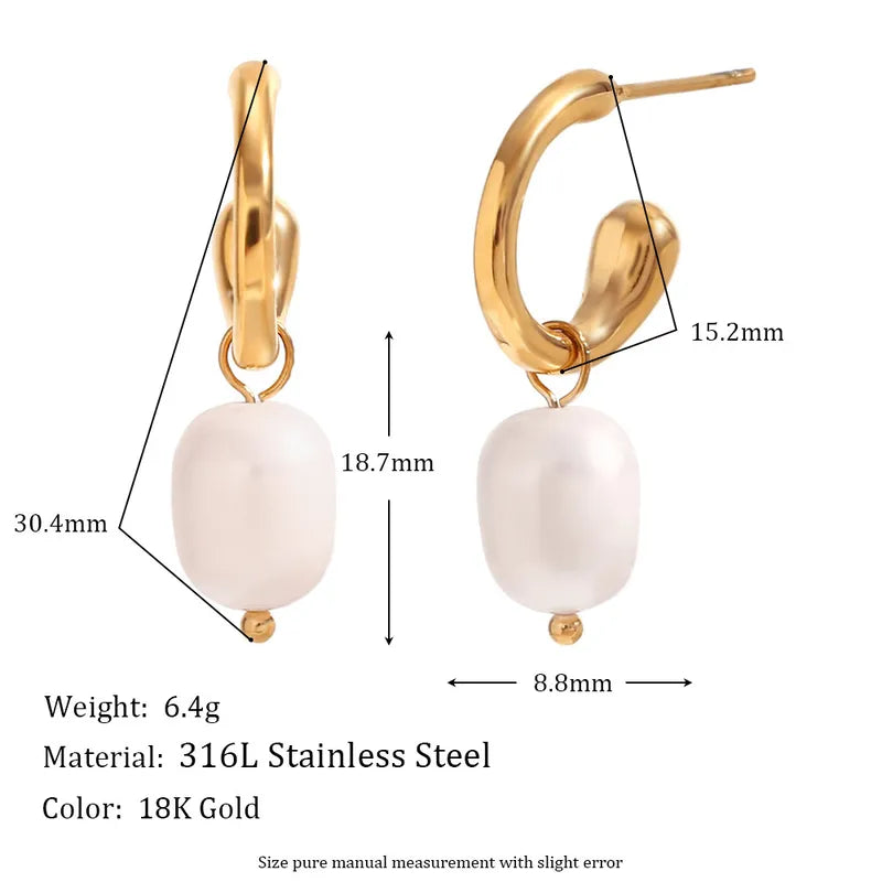Pearl Arc Earrings