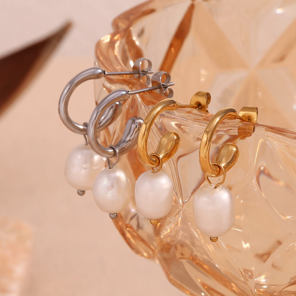 Pearl Arc Earrings