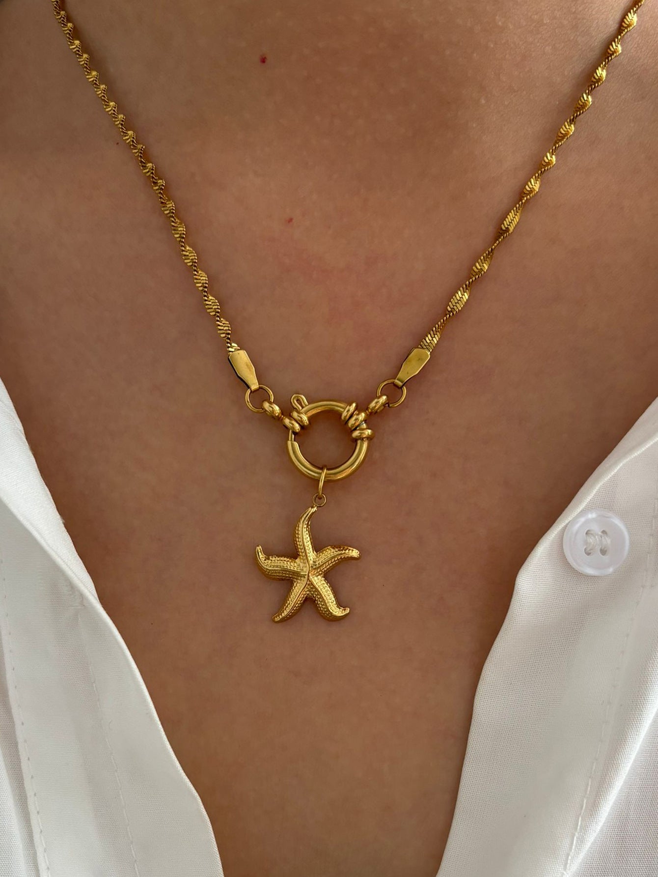 Starfish Heart Necklace