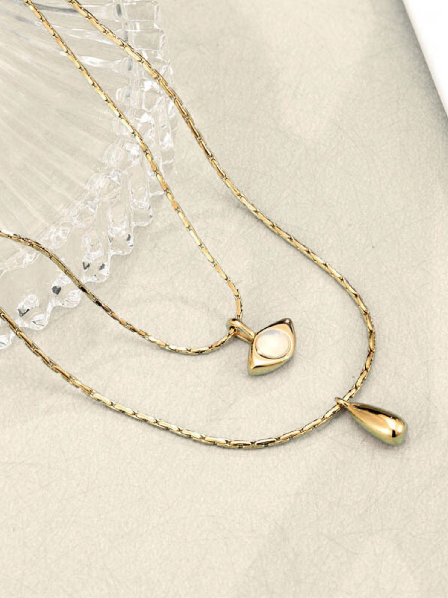 Water Droplets Opal Necklace - XtraSleek