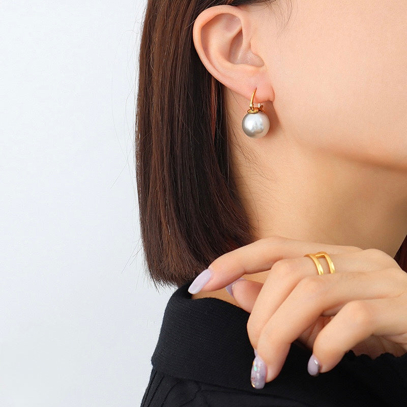 Prism Bead Earrings - White