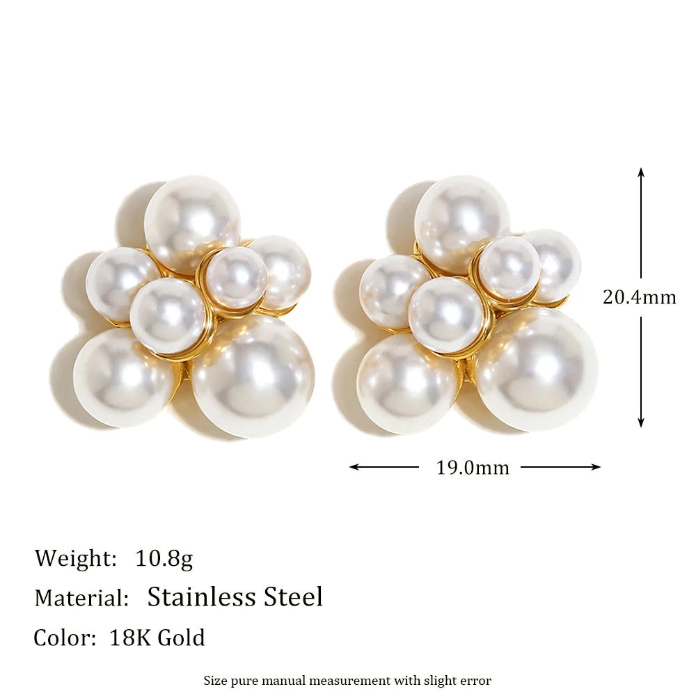 Grape Pearl Cluster Studs