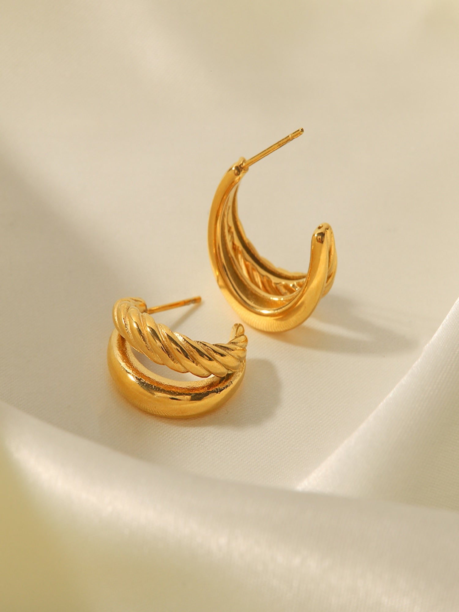 GoldenTide Ear Studs - XtraSleek
