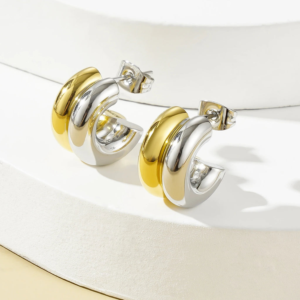 Gilded Merge Hoops