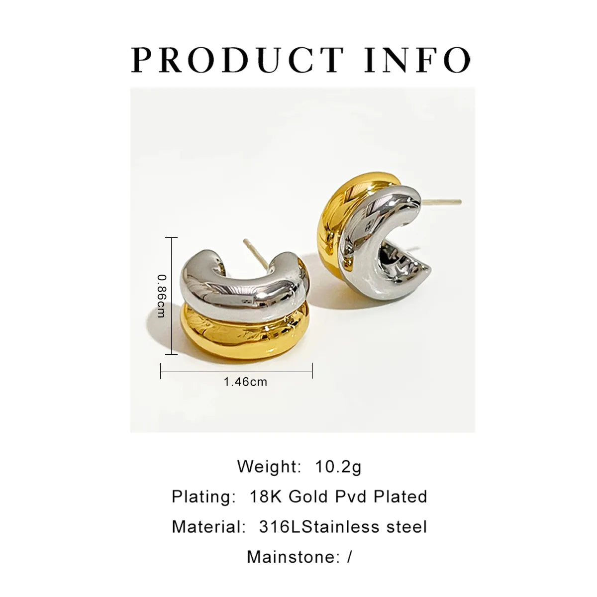 Gilded Merge Hoops