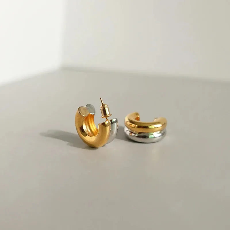 Gilded Merge Hoops