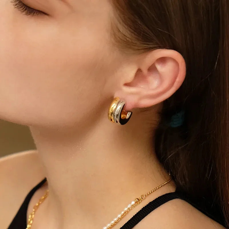 Gilded Merge Hoops