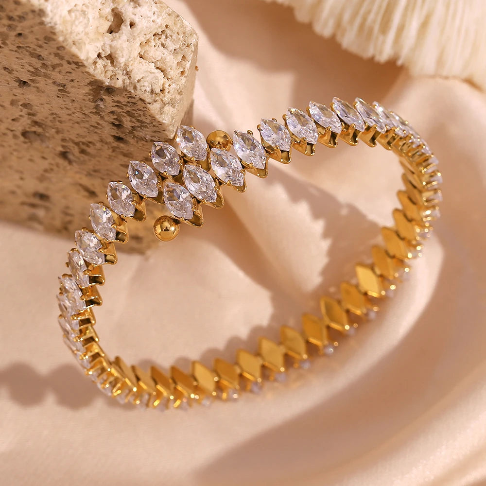 Crystal Inlay Bracelet