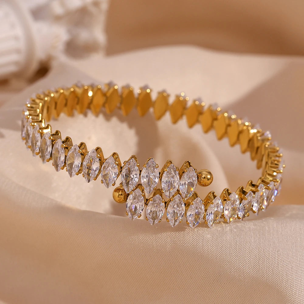 Crystal Inlay Bracelet