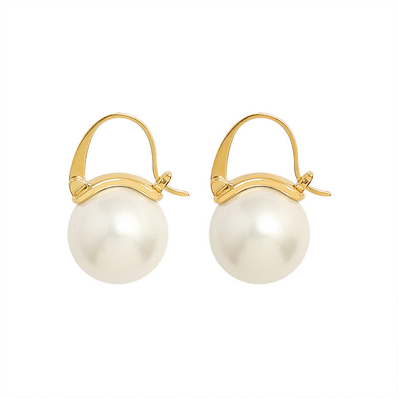 Prism Bead Earrings - White