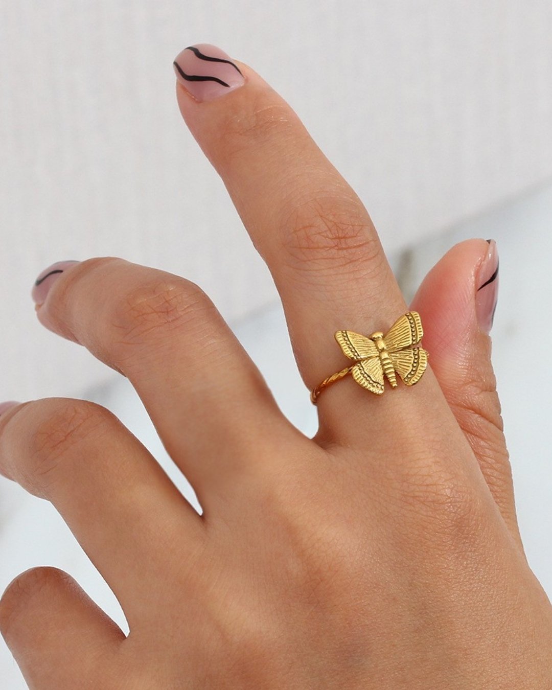 Butterfly Charm Ring