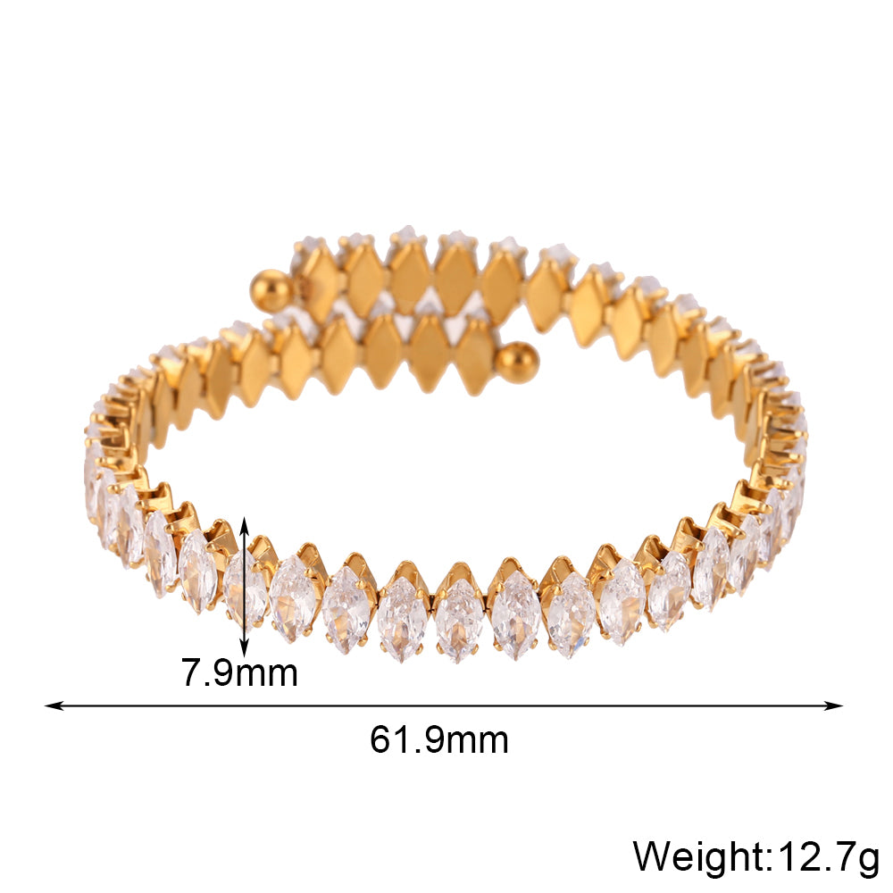 Crystal Inlay Bracelet