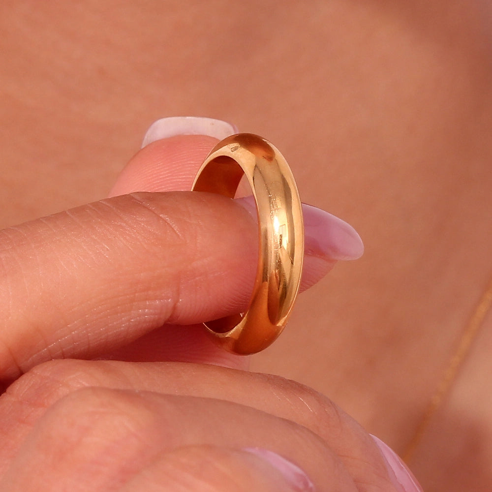Domed Gold Band