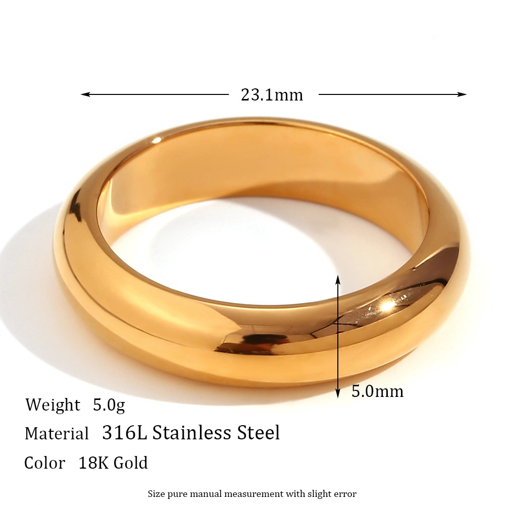 Domed Gold Band