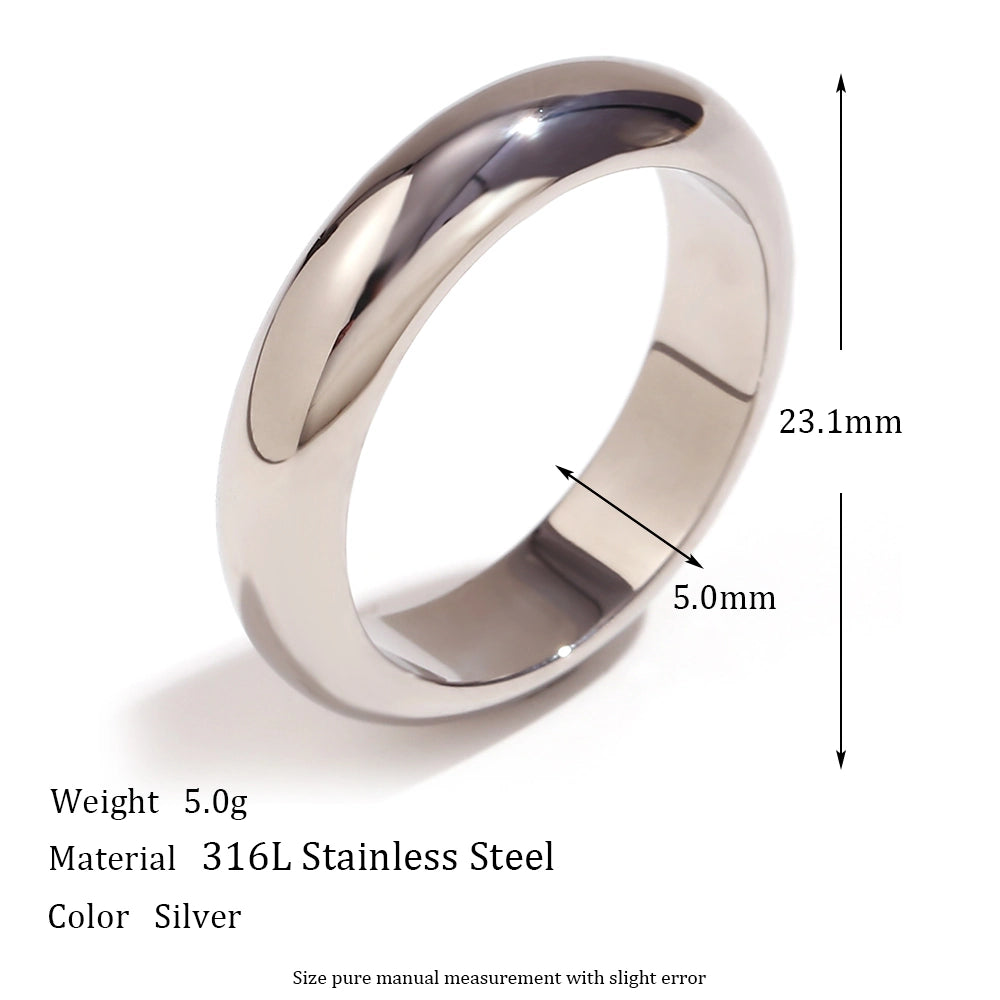 Domed Silver Band