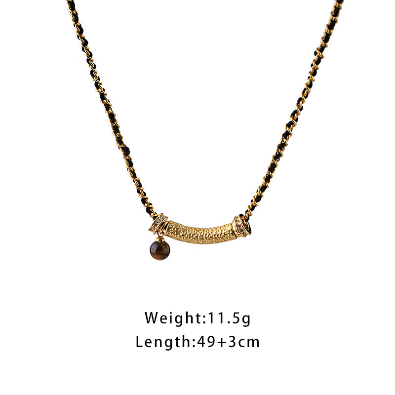 Obsidian Tiger Necklace