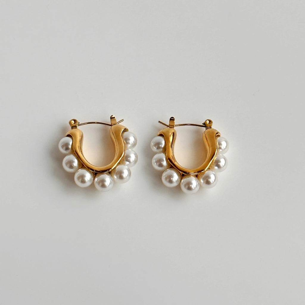 Pure Pearl Hoops