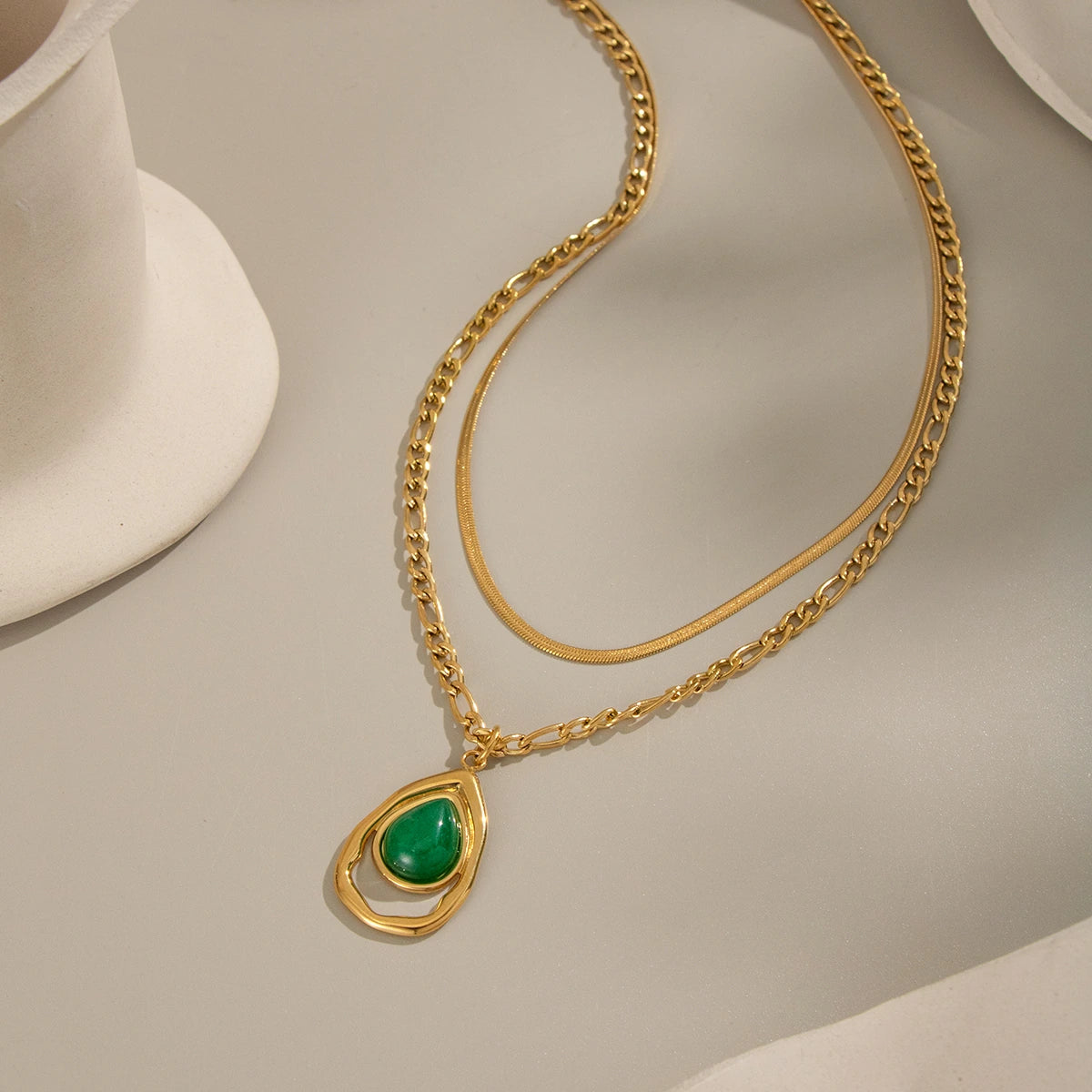 Teardrop Layered Necklace