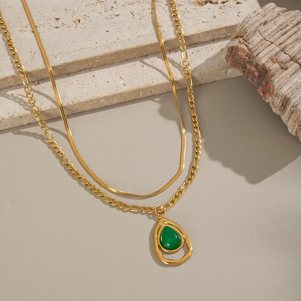 Teardrop Layered Necklace