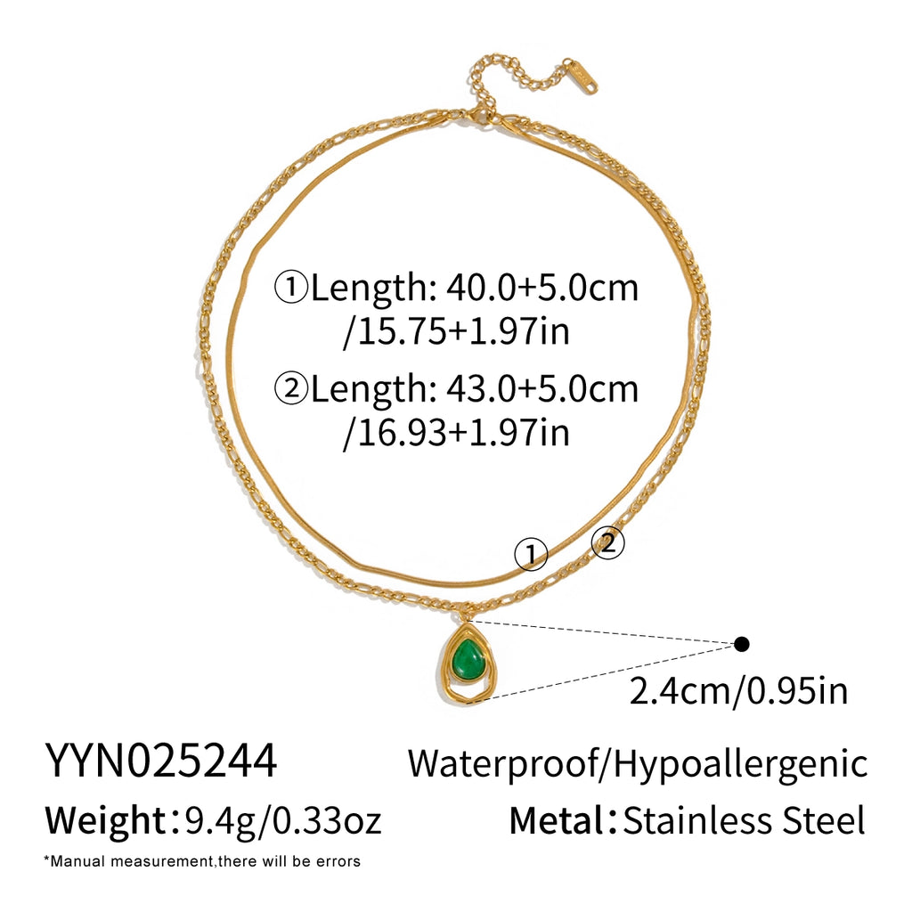 Teardrop Layered Necklace