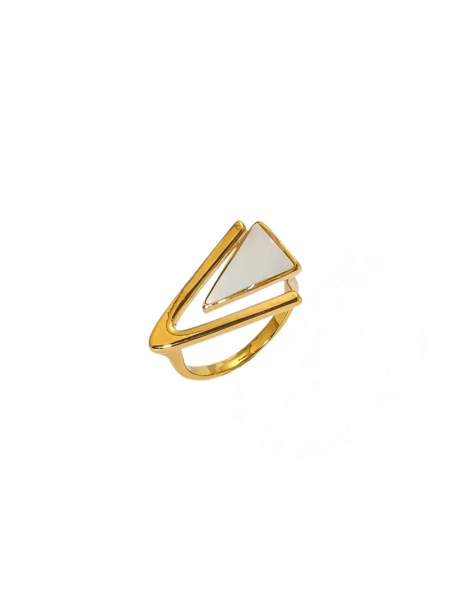 V Shape Vintage Inlay Ring - XtraSleek