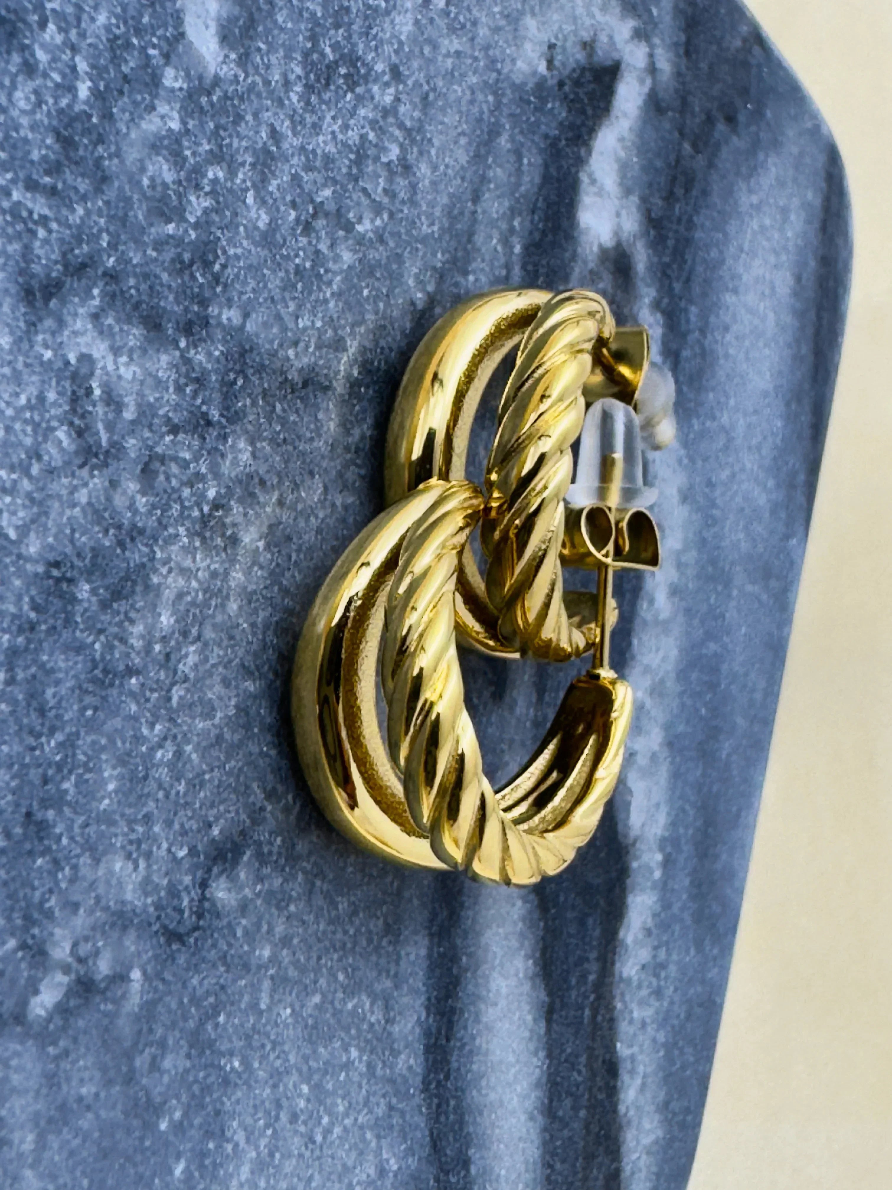 GoldenTide Ear Studs - XtraSleek